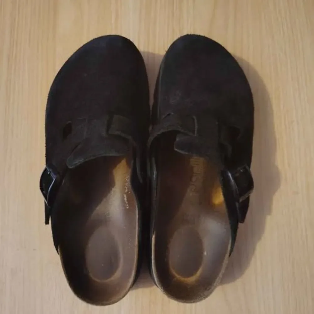 Papillio by Birkenstock Boston Suede black Clogs size 7